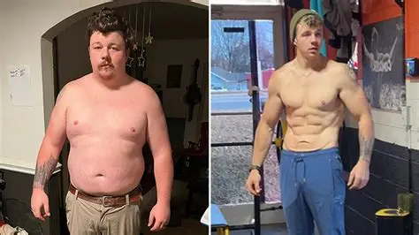Before and after fitness transformation image supplied for the project